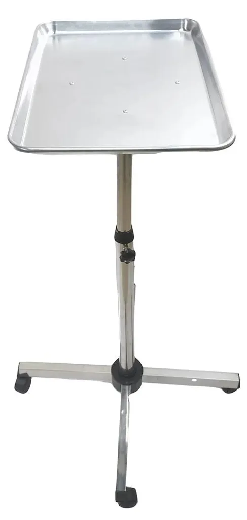 Chariot de salon pour coiffure et soins avec tablette ajustable argent