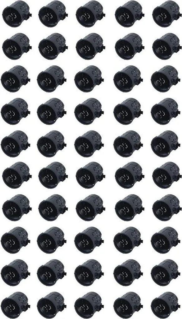 Boîtier de commutation noir 60x60 mm avec grand volume de câblage