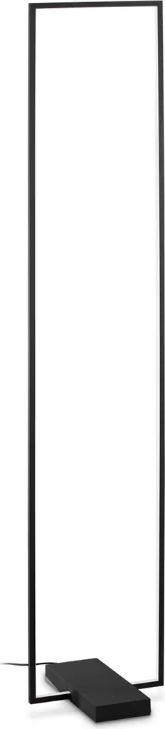 Lampadaire de salon LED design cadre noir 30W éclairage chaud 3000K - 2