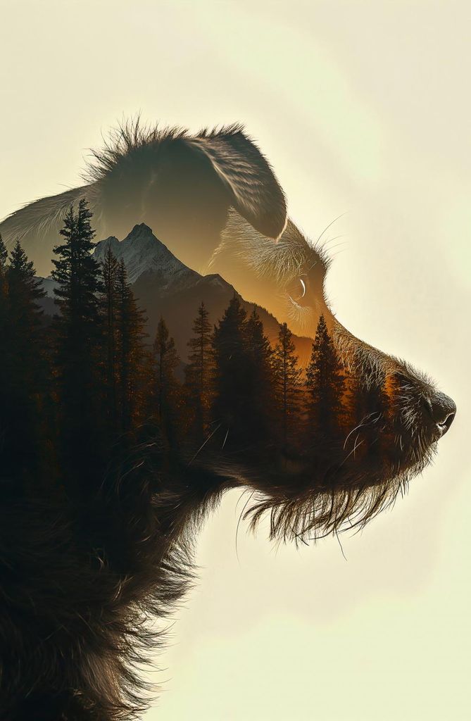 Plakat 53x81cm Hundegeist des Waldes