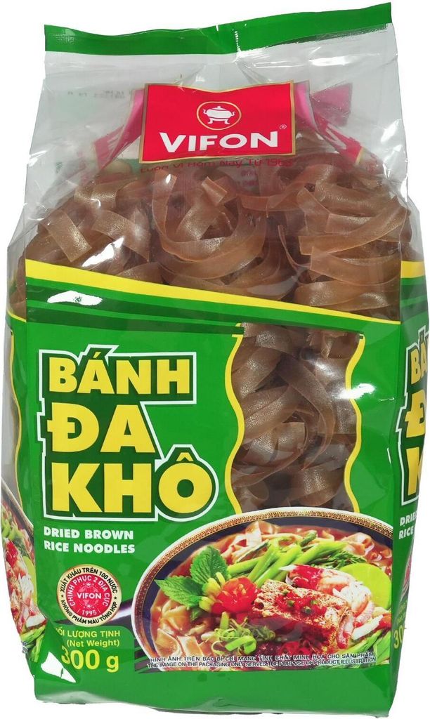 Vifon Banh Da Kho Braune Reisnudeln breit 300g