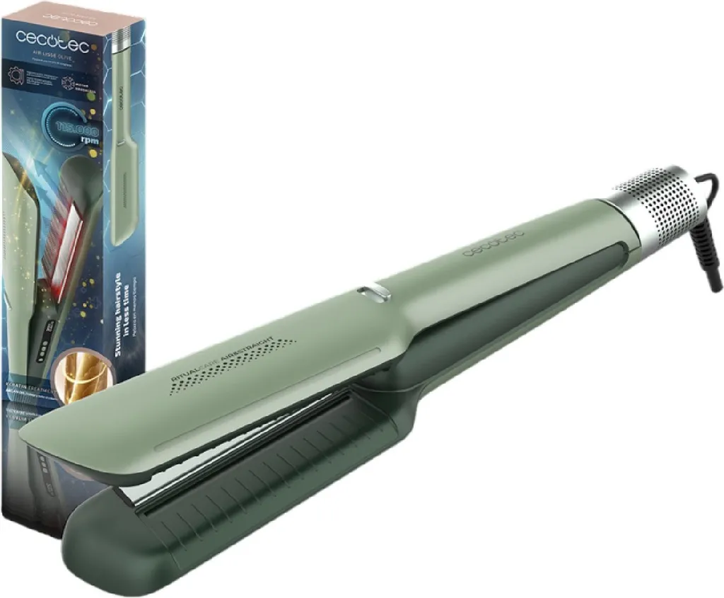 Piastra Cecotec Air Lisse Olive 600W: Alisatore ad Aria Professionale