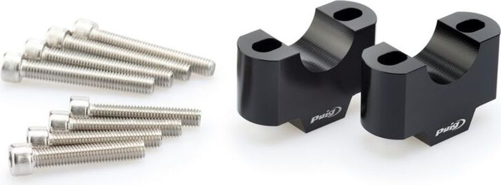 PUIG 3741N Lenkererhöhungen passend fuer UNIVERSAL UNIVERSAL Schwarz
