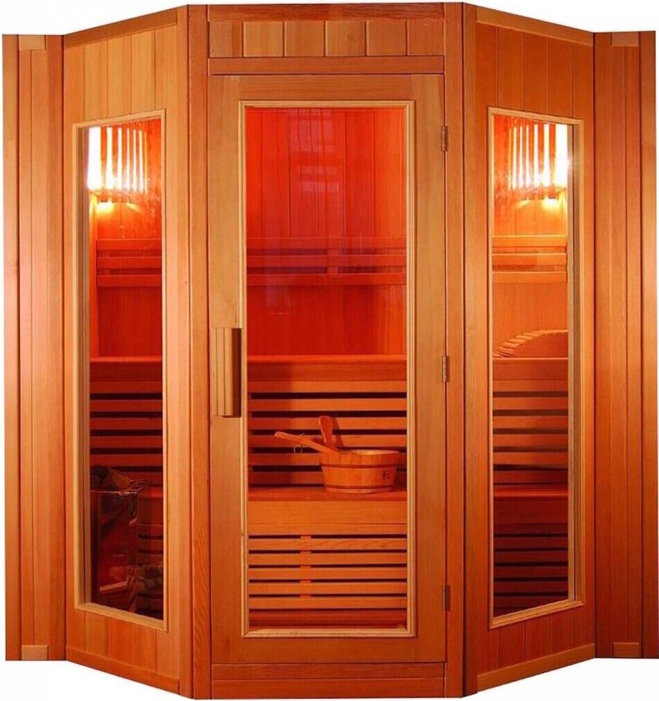 XXXL Luxus Finnische Sauna SET Sauna inkl. Harvia Saunaofen Modell 2024 5 Pers.