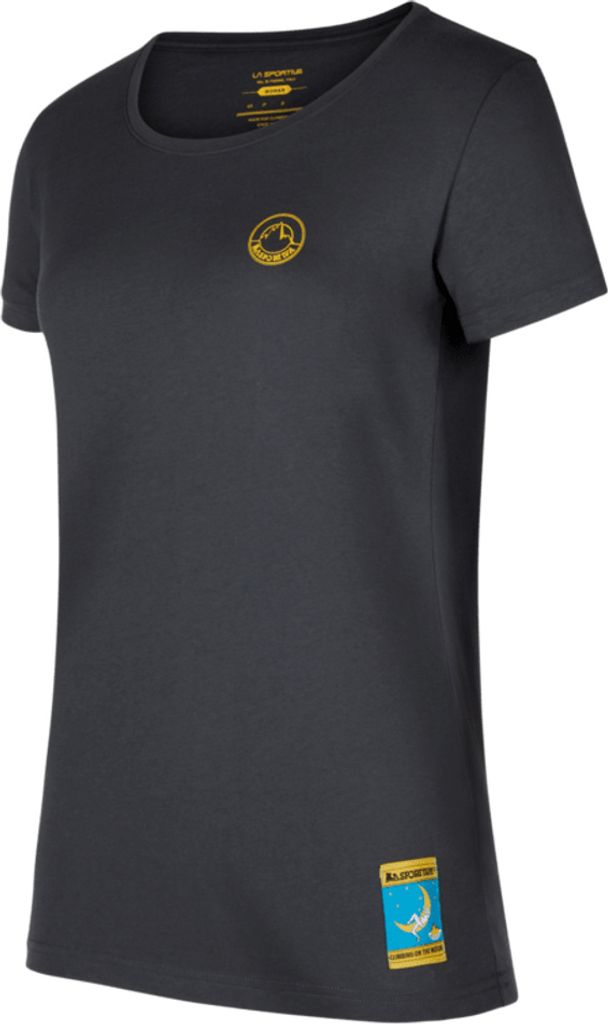 Climbing on the Moon T-Shirt W, Klettern, Frau, T-Shirt, G00Y08 Carbon/Giallo, XL - La Sportiva