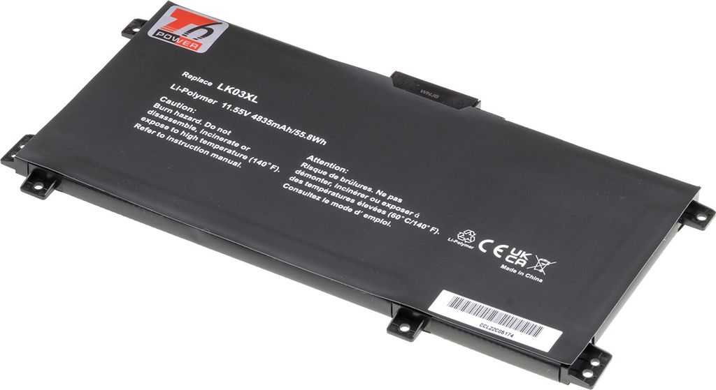 T6 Power Akku für Hewlett Packard Envy 17m-bw0013dx, Li-Poly, 11,55 V, 4835 mAh (55 Wh), schwarz