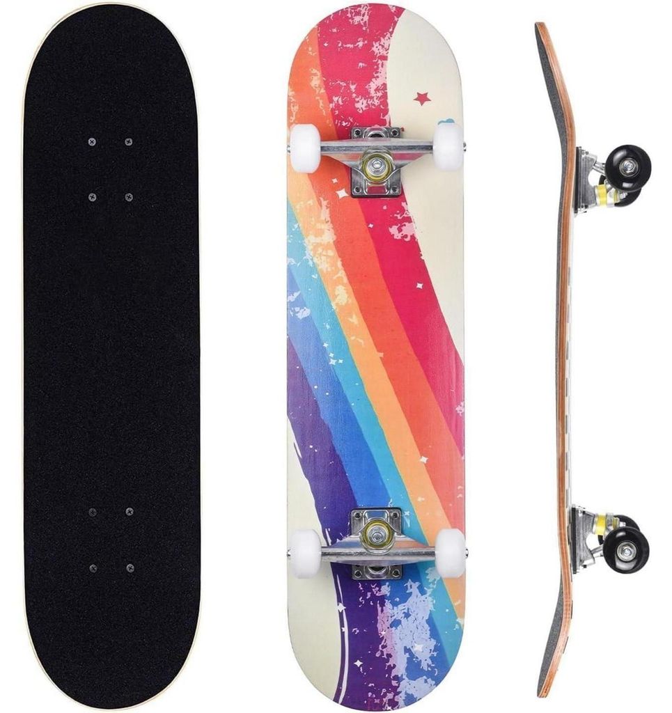 Skateboard 31x8 Zoll Komplett für Kinder Jugendliche Produktbild 