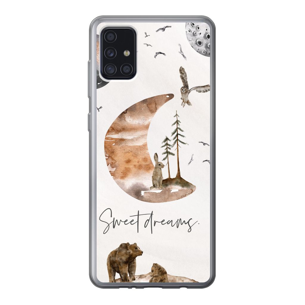 MuchoWow Handyhülle Schutzhülle Hülle für Samsung Galaxy A52 5G Zitate - Kinder - Sprichwörter - Süße Träume - Jungen - Mädchen - Kinder...