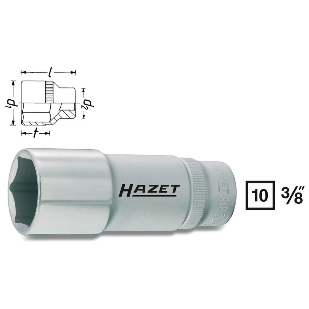 Hazet 880LG-20 Bussola Esagonale Lunga 3/8 Professionale Made in Germany