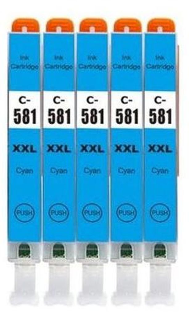 5 x cartouche d'encre compatible avec Canon CLI-581 C XXL Image du produit 