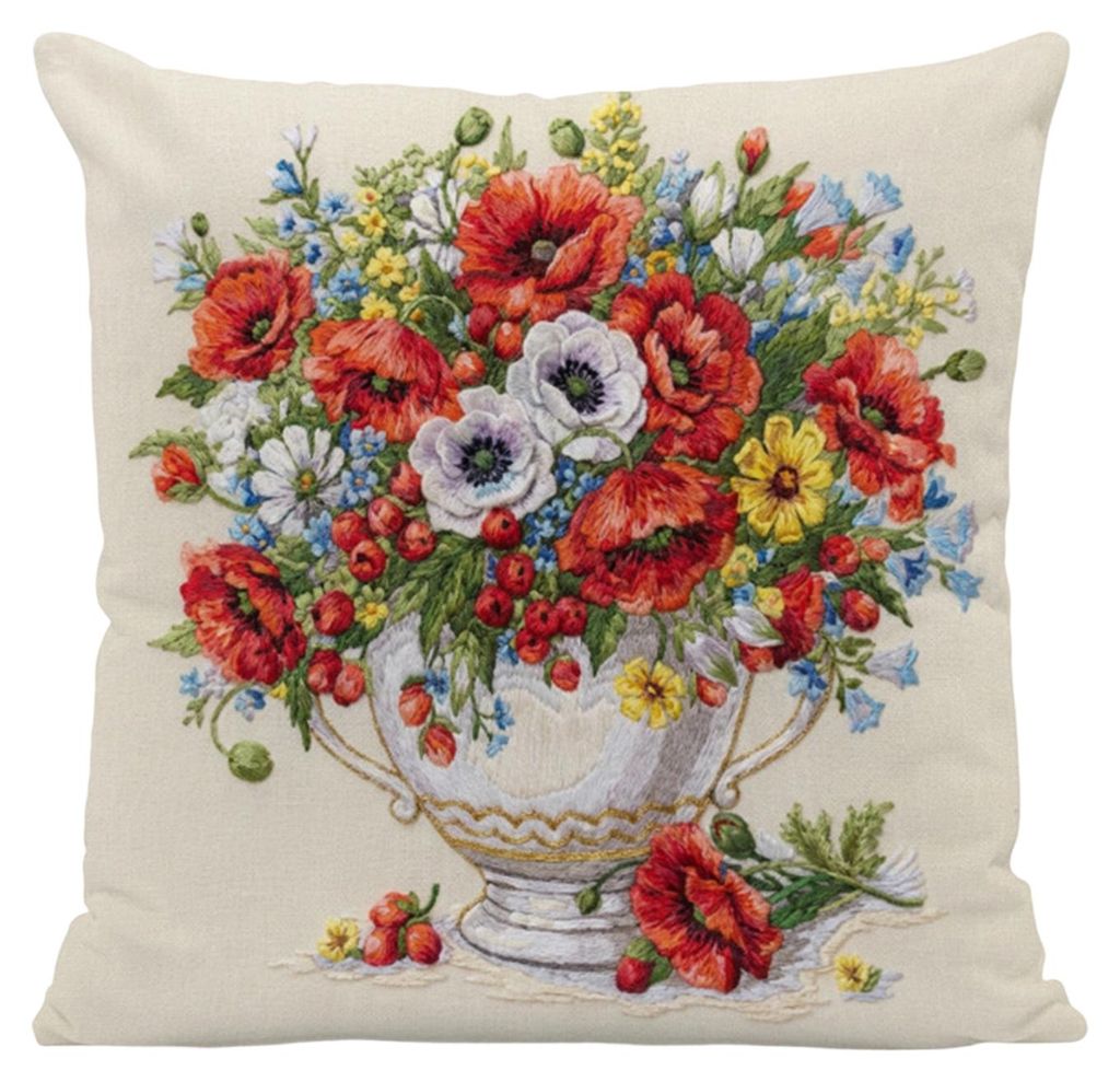 Dekokissenbezug mit Blumenmuster, Frühlings- und Sommerblumen-Kissenbezug, dekorativer Kissenbezug für Wohnzimmer, Sofa, Schlafzimmer, Zuhause, L...