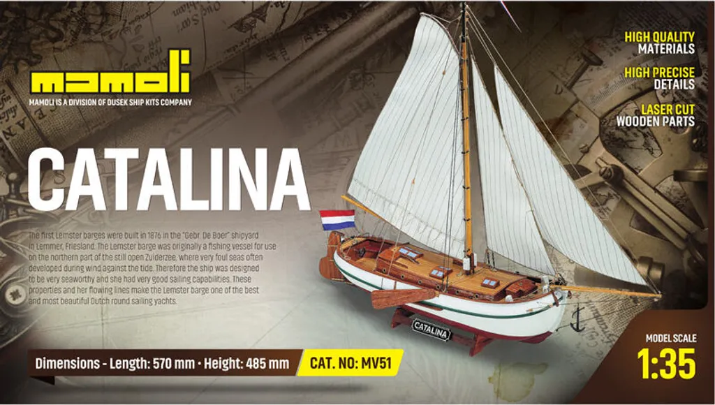 Construire le yacht Catalina 1:35 Krick Mamoli : Maquette bois déco