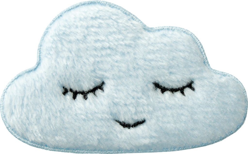 Wolke Plüsch Kinder - Aufnäher, Bügelbild, Aufbügler, Produktbild 