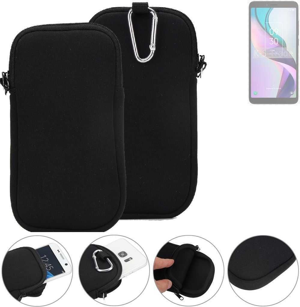 K-S-Trade Neopren-Hülle Handyhülle kompatibel mit TCL Ion X Schutzhülle Neoprenhülle Sleeve Schutz-Hülle Gürtel Tasche Case Holster Handytasche