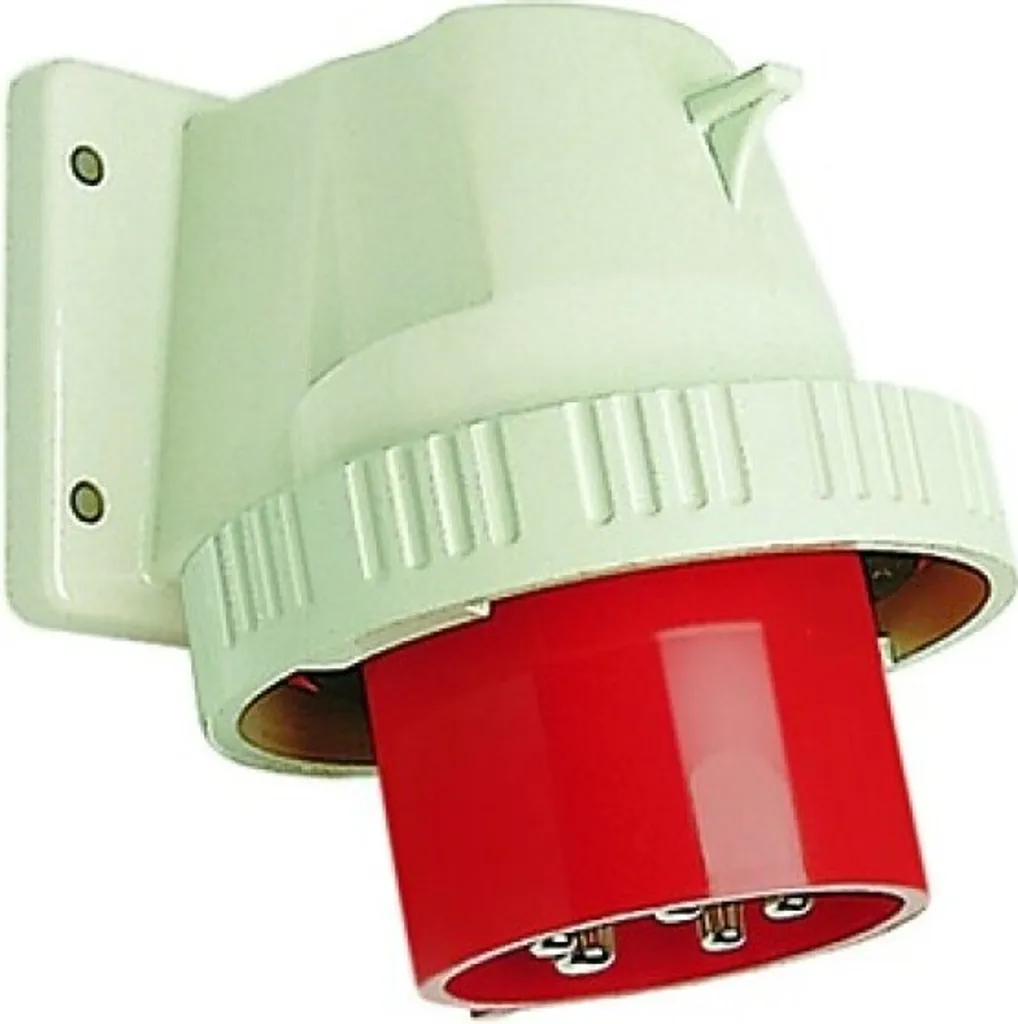 Prise murale triphasée 16A Walther IP67 pour environnements humides