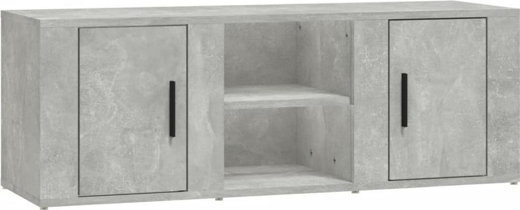 vidaXL TV-Schrank Betongrau 100x31,5x35 cm Holzwerkstoff
