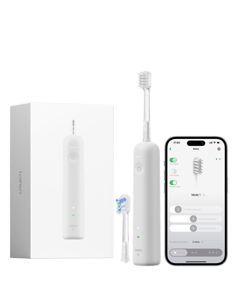 Elektrische Zahnbürste, Oszillation & Vibration Schallzahnbürste für Erwachsene mit App, 2 Bürstenköpfe mit EXTRA LANGE AKKULAUFZEIT