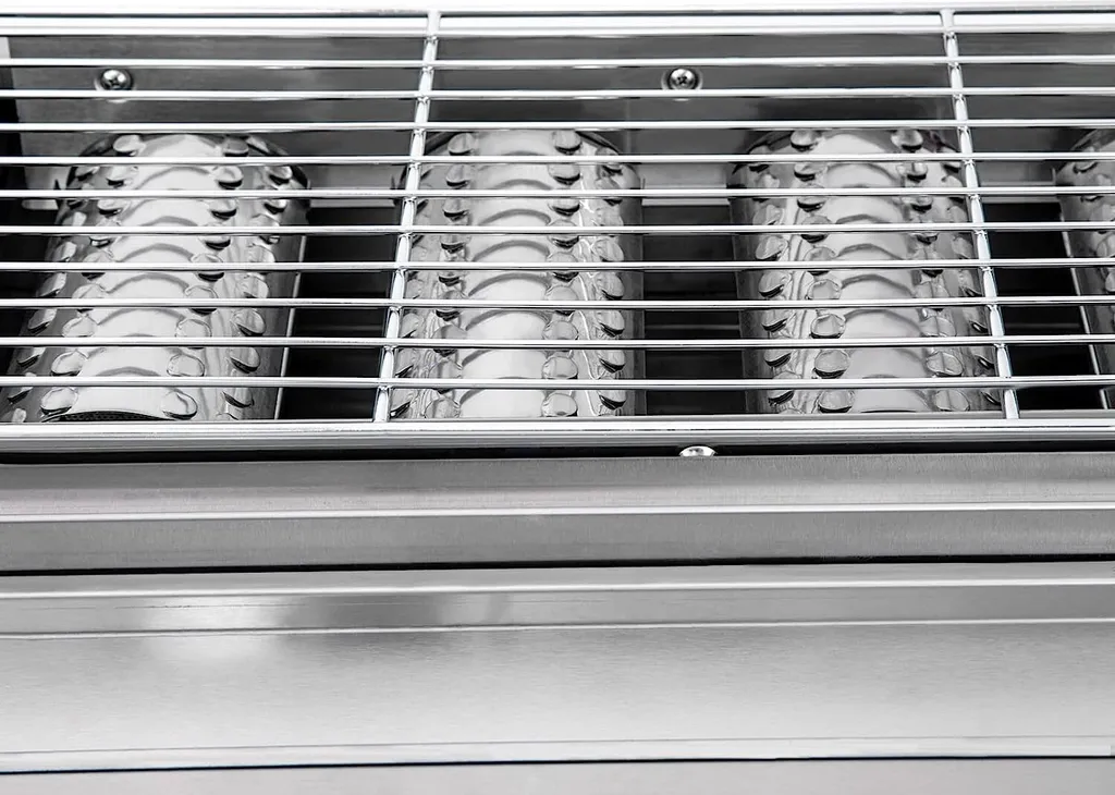 Barbecue à gaz 4 feux avec rôtissoire réglable et structure Inox durable