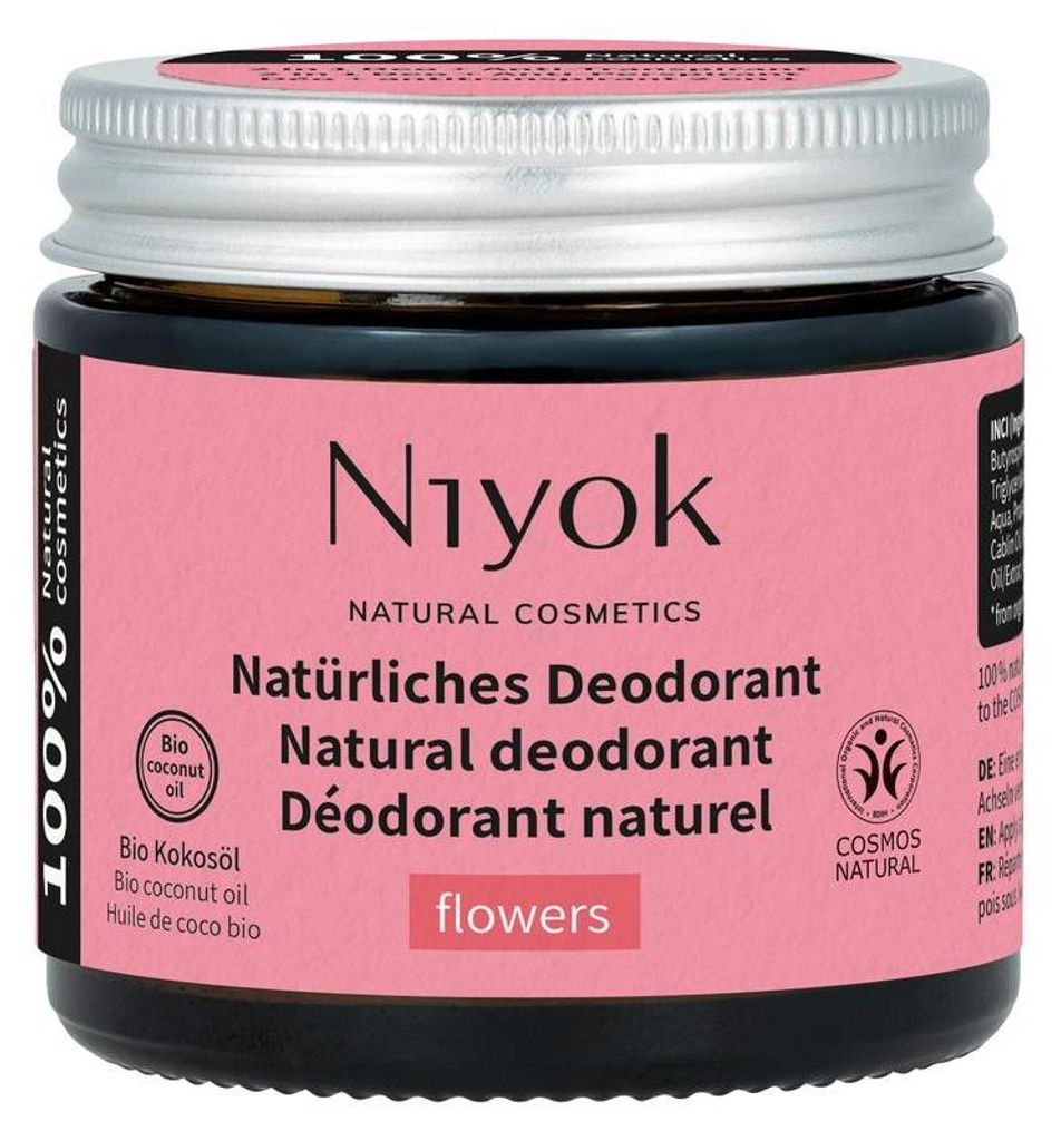 Niyok Deo/antitranspirant Flowers (40 ml) Productafbeelding 