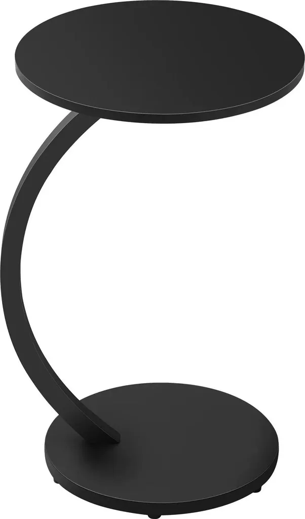 Table de lit bois noir Ø 40 cm - Support ordinateur portable moderne