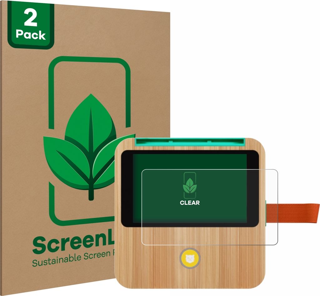 2x ScreenLeaf Schutzfolie für tigerbox Touch Plus nachhaltiger Displayschutz Display Schutz Folie Klar Transparent