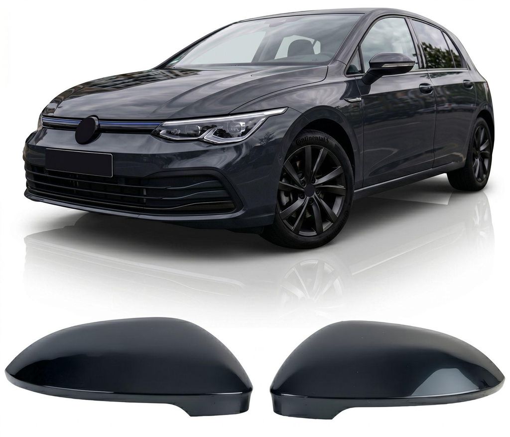 Spiegelkappen Schwarz Glanz Spiegel Gehäuse für VW Golf 8 VIII 2020- ID.3 2019 – Produktansicht
