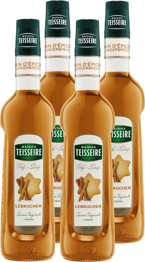 Mathieu Teisseire Getränke-Sirup Lebkuchen 0,7L (4er Pack)