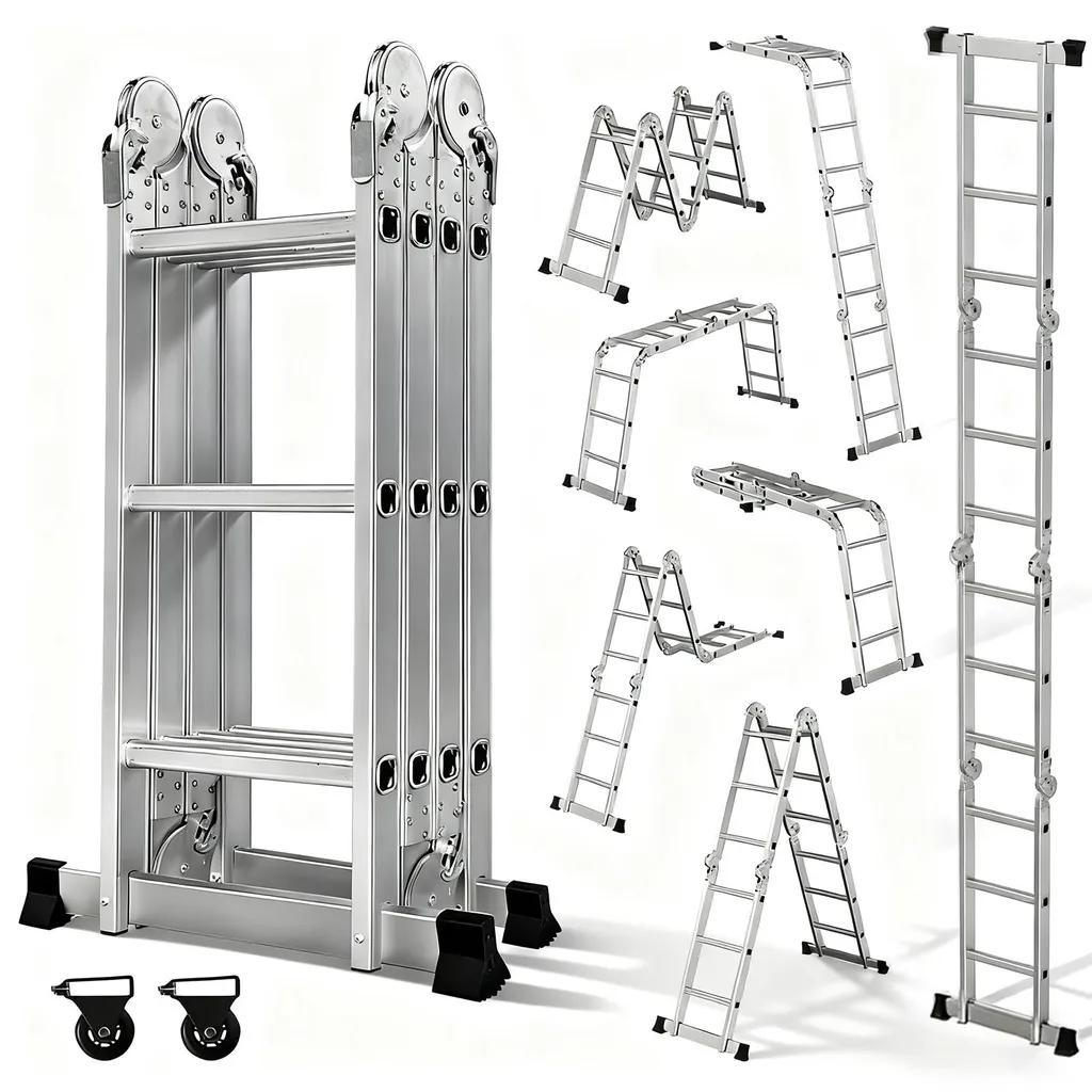 Échelle Télescopique 350cm Stable : Fini l'Encombrement du Garage