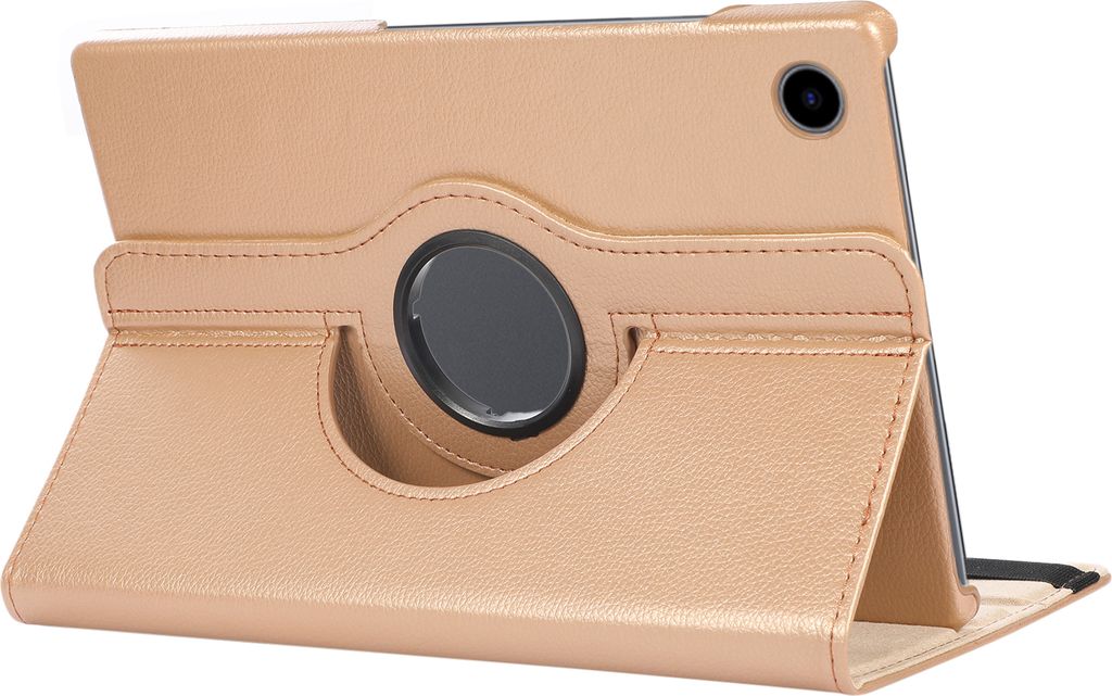 Hoozey - Tablet-Hülle geeignet für Samsung Galaxy Tab A8 (2022 / 2021) - 10.5 Zoll - Auto/Wake Funktion - Schwenkbares Bookcase - Gold