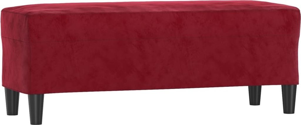 Sitzbank Weinrot 100x35x41 cm Samt