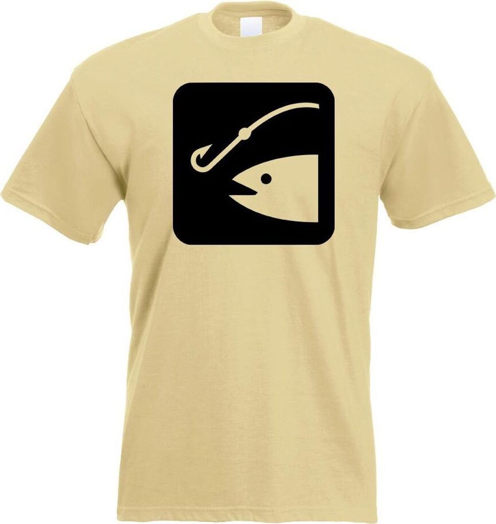 Kiwistar - T-Shirt - Khaki - Angelplatz Stelle Ort Piktogramme Herren Funshirt Bedruckt Design Sprüche Spruch Motive - mit Motiv Bedruckt - Funshi...