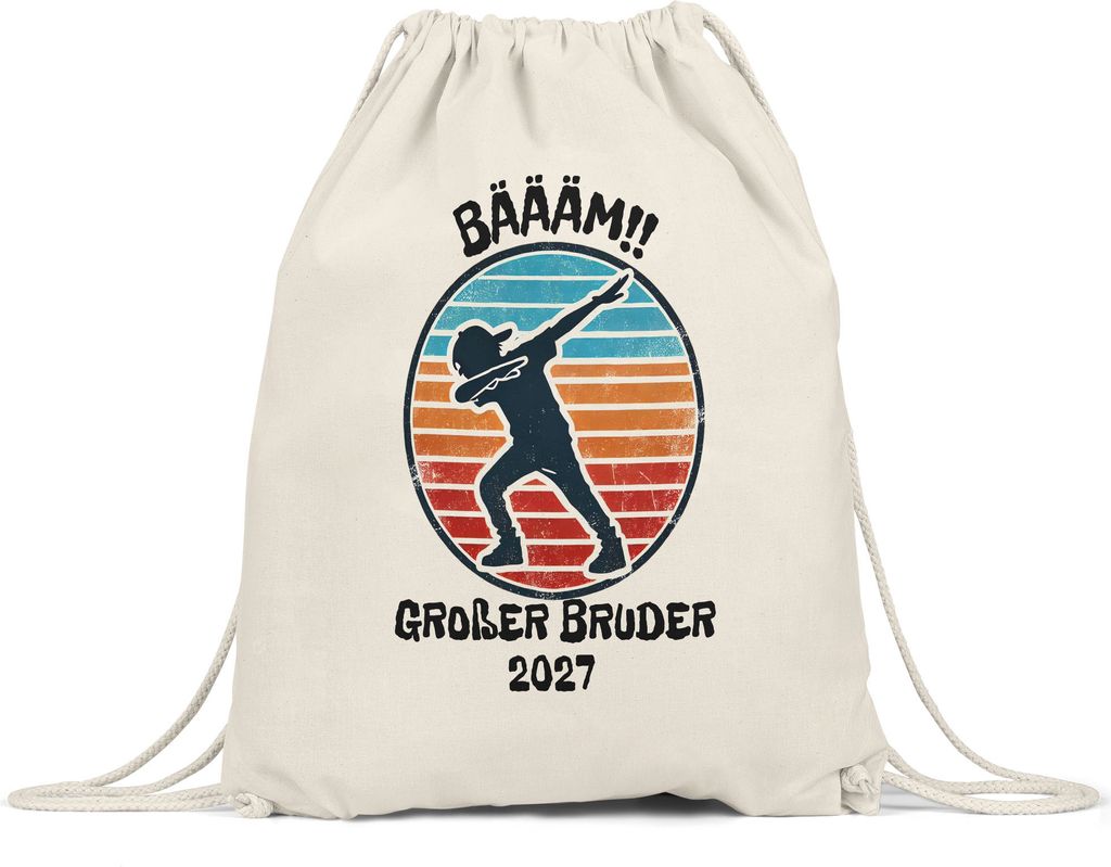 Bääm! Großer Bruder 2027 Turnbeutel Ankündigung Dab Geburt Produktbild 