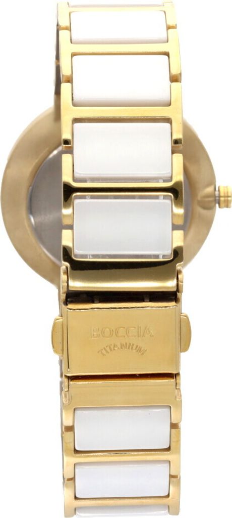 Boccia 3311-03 Damenuhr Titan Weiß/Goldfarben Produktbild 5