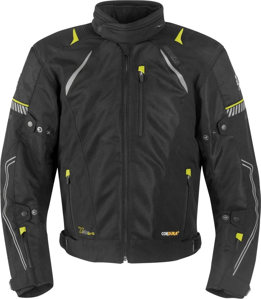 Veste Germot Mesh X-Air Evo Pro Noir Jaune XL - Blouson Moto Été