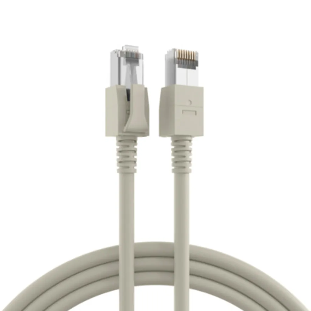 Câble RJ45 EFB Patch S/FTP Cat.6 avec LED VC de 10m en coloris Gris