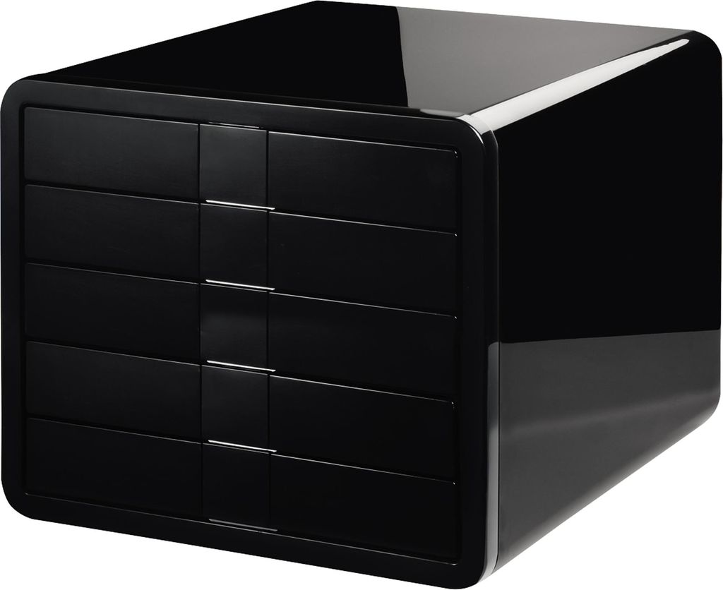 HAN 21551-13, 5 Schublade(n), Schwarz, Glänzend, Einfarbig, Produktbild 