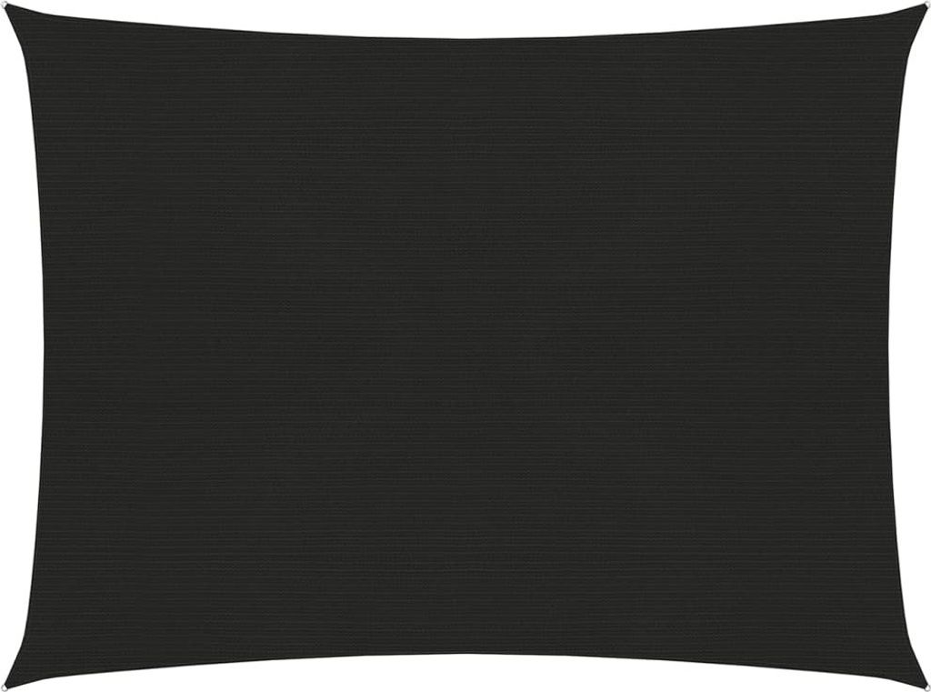 Sonnensegel 160 g/m² Schwarz 3x4 m HDPE