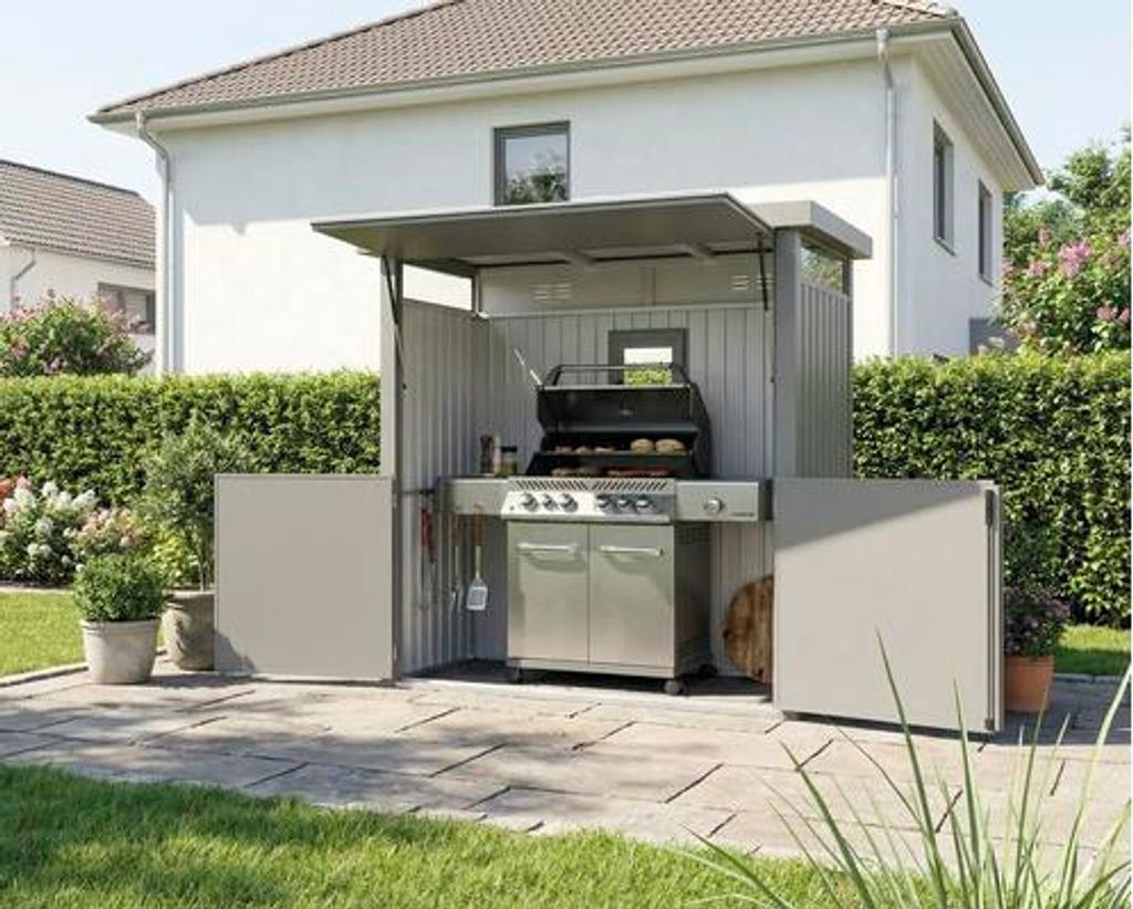 Grilovací altán Konsta kovový 230x113x222cm šedý hliník Obrázek produktu 