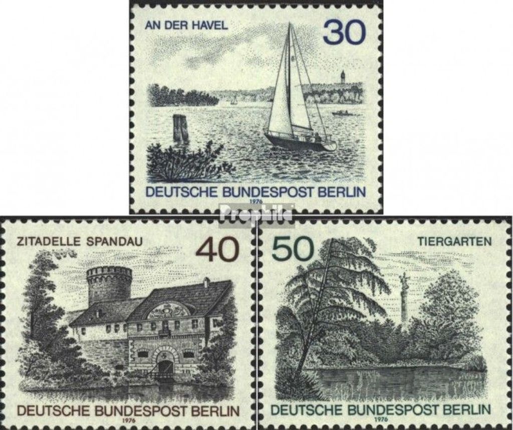 Briefmarken Berlin (West) 1976 Mi 529-531 (kompl.Ausgabe) postfrisch Berlin Ansichten