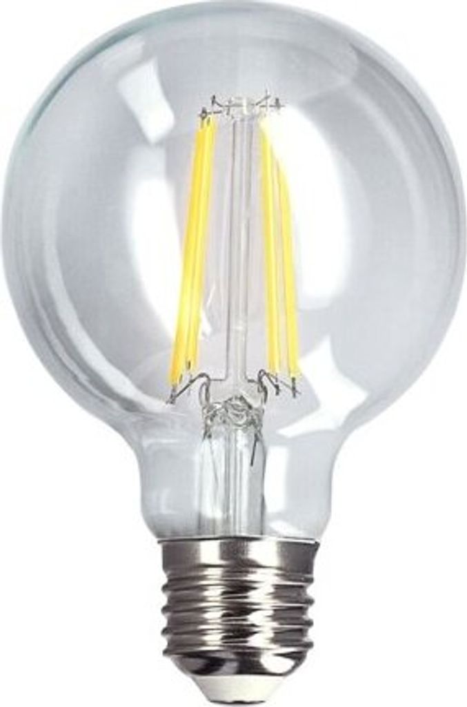 Dekorative Glühbirne DARI LED Filament 8W, E27, 4000K, 1055lm, 230V, CLEAR G80, EDO777634