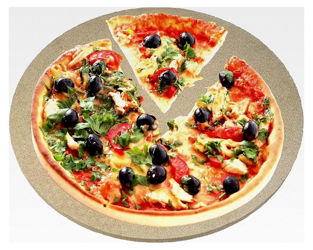 Runder Pizzastein Ø 35 cm x 1 cm für Herd und Grill aus Cordierit