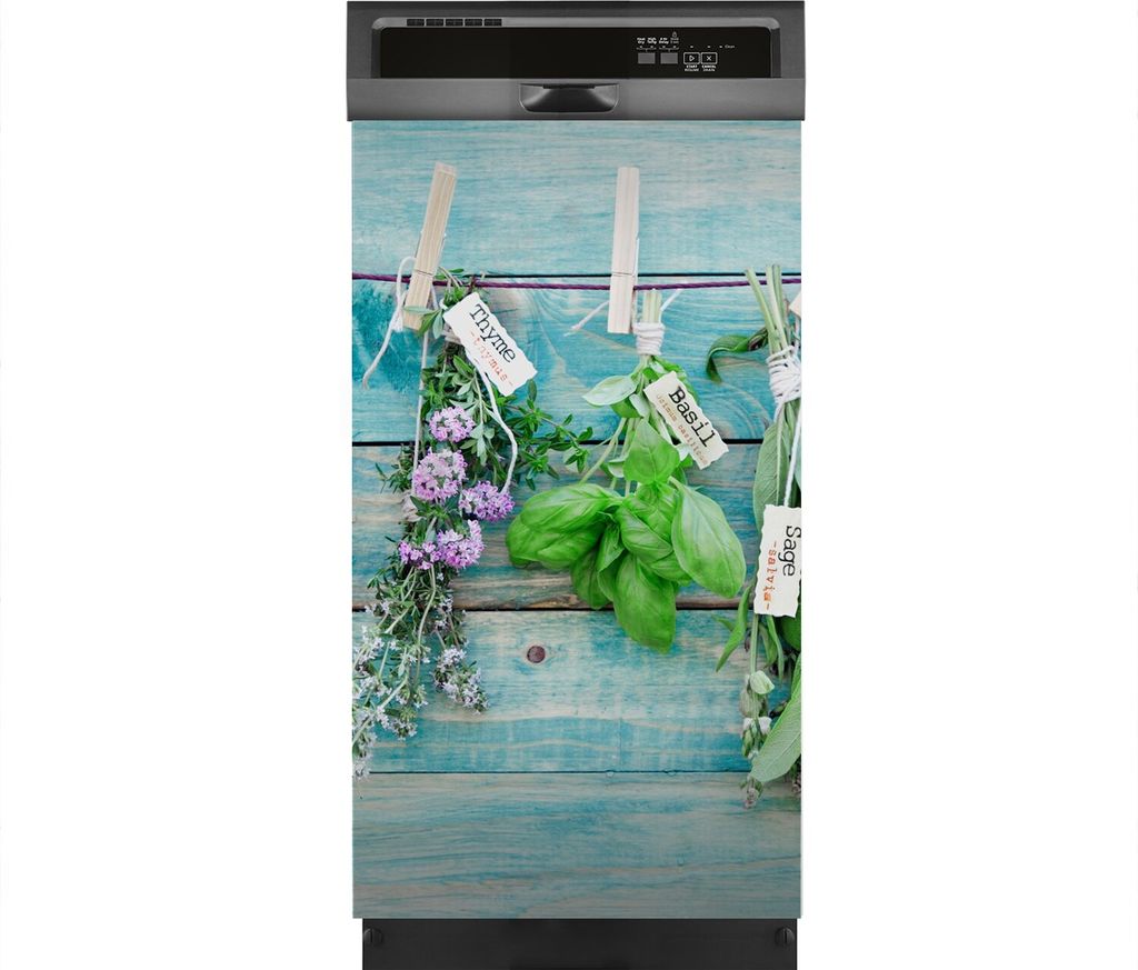 Magnete Dekorative 45x80 cm Küche Magnetmatte Spülmaschine - Hängende Kräuter Herbs