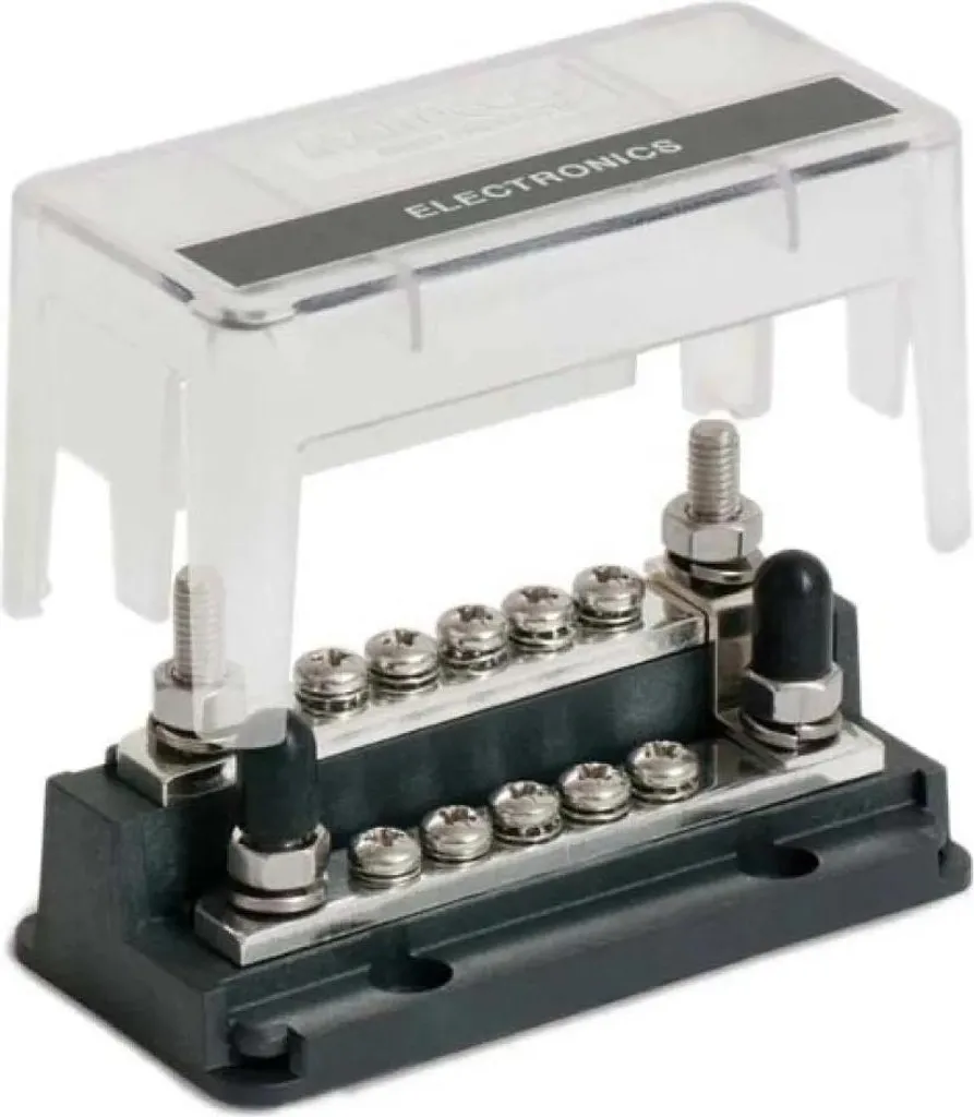 Bep Marine Pro Installer Barre Omnibus 10 Voies avec Capot Noir et Argent