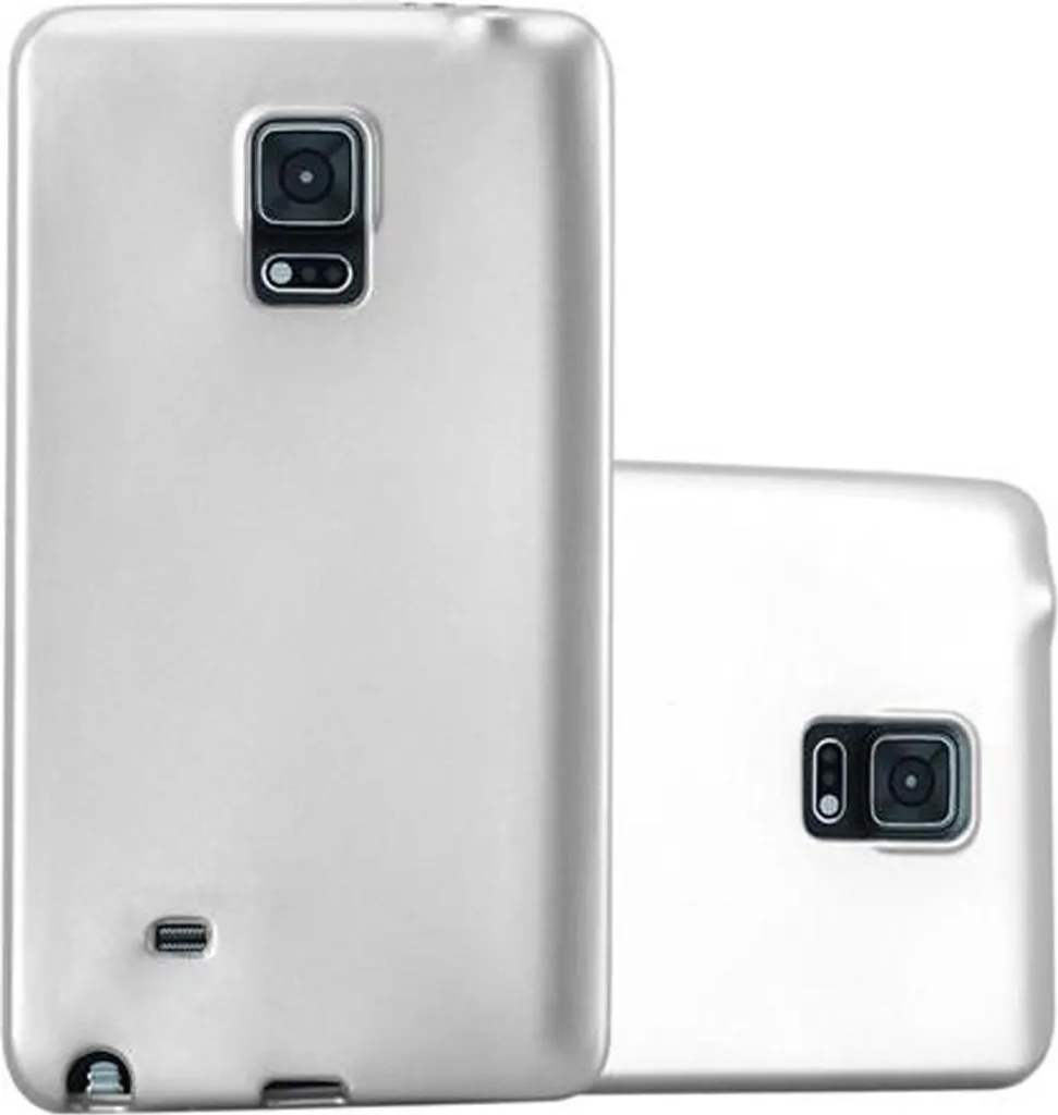 Custodia Samsung Note Edge Cadorabo TPU Argento - Cover Morbida Slim