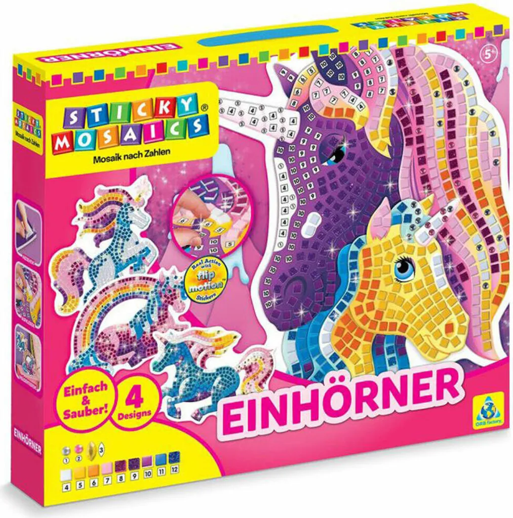 Loisir Créatif Sticky Mosaics Licornes : Activité Calme sans Colle ni Mess