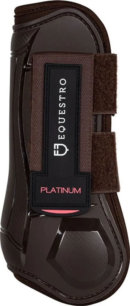 Equestro Platinum Bottes Tendons Marron Full avec Coque de Protection