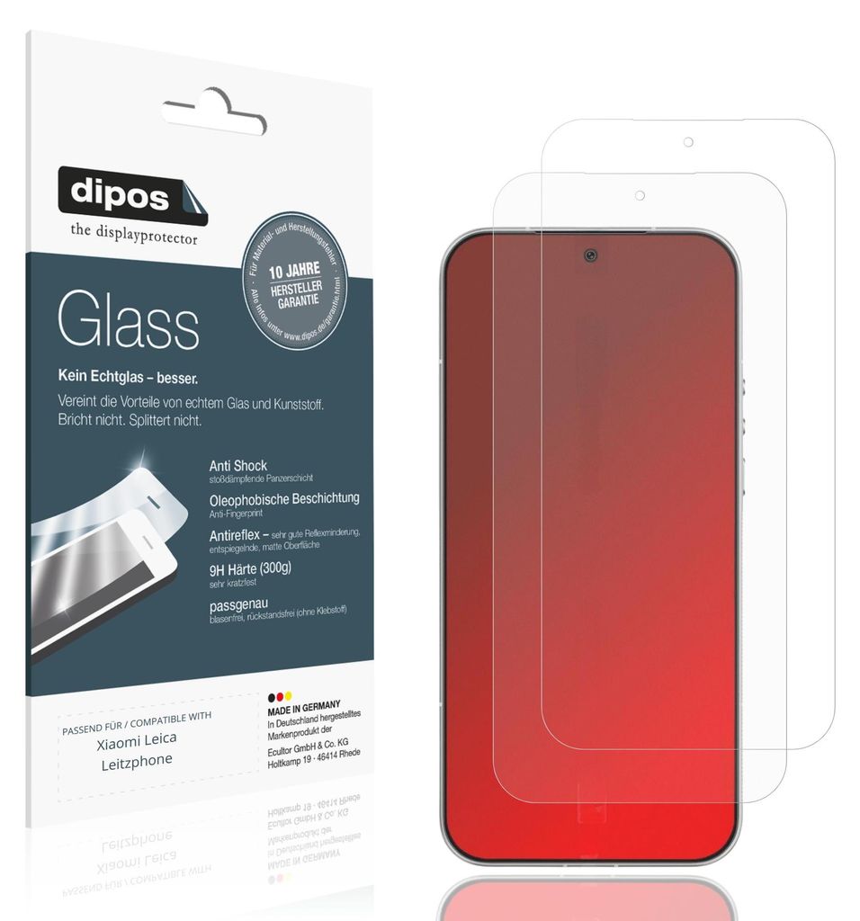 2x Schutzfolie für Xiaomi Leica Leitzphone matt - Anti-Shock 9H Folie dipos Glass Kunststoffglas