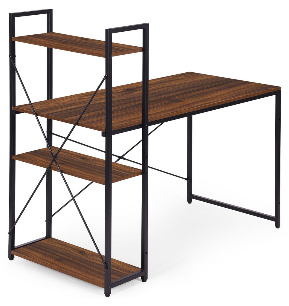 Bureau d'ordinateur scolaire 120x60 cm avec étagère à 3 Image du produit 