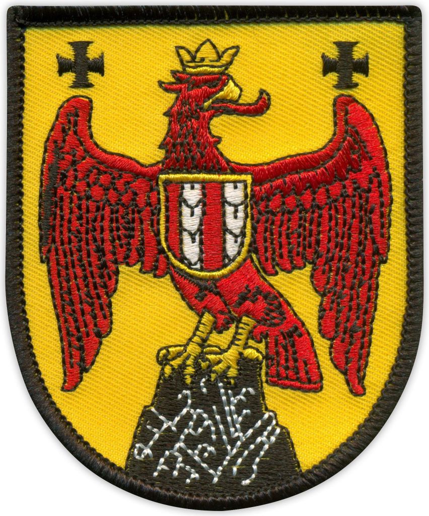 Patchion Coat of arms of Burgenland - Self-Adhesive Backing - Embroidered Patch/Badge/Emblem