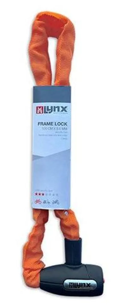 Sécurisez votre vélo avec la chaîne Orange Lynx CityLine M 85 cm